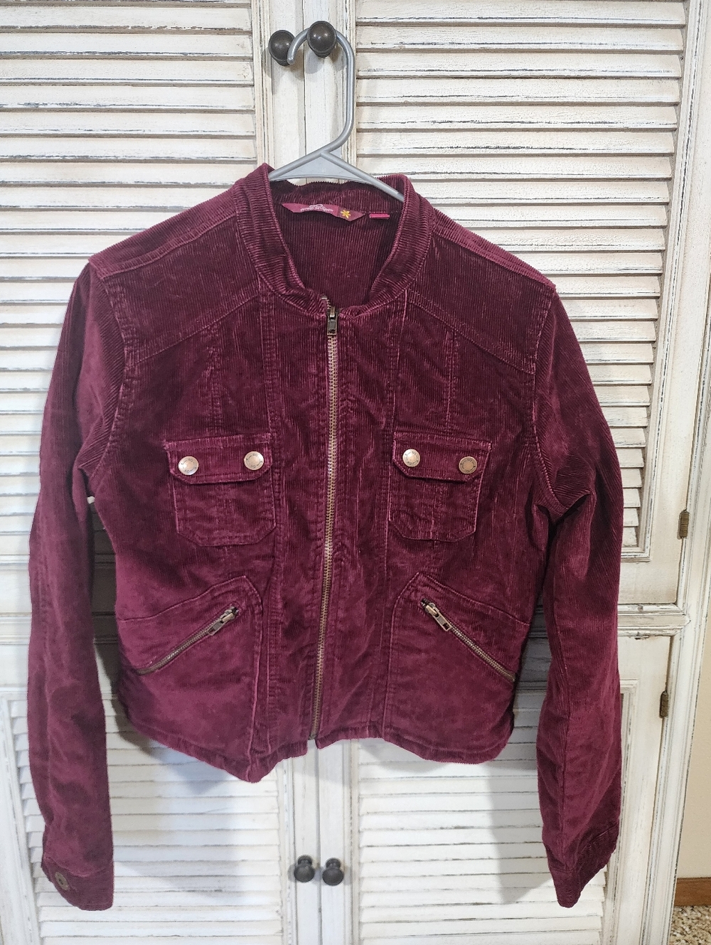 Corduroy Bomber Jacket - Burgundy